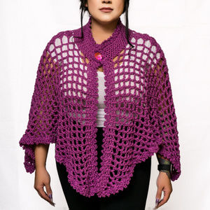 Cape, Shawl, Stole shawl, Hot Orchid Plum Color